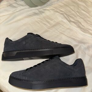 New in Box BOSS Navy Lace-Up Suede Sneakers